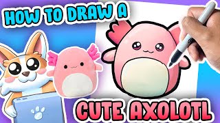 How to Draw Archie the Axolotl from SQUISHMALLOWS!