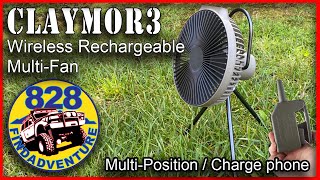 Rechargeable Camping Fan multi use by CLAYMORE