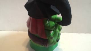 2001 Gemmy Animated Spinning Witch Head \u0026 Hat to ''Dizzy'' Halloween Prop Rare