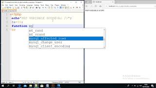 PHP variable scope lecture 4