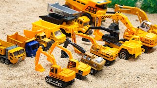 A collection of excavators and trucks  Let's construct with mini excavators and trucks