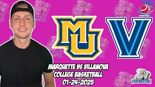 Villanova vs Marquette 1/24/25 Free College Basketball Picks and Predictions | NCAAB Pick