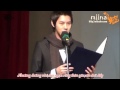 [Vietsub][MiinaheeVN] 120111 Heechul  Reading Poem @ District Office