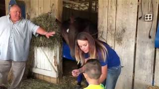 Evansville's Garden School visits John Hancock's Ellis Park stable