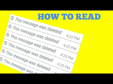 How to see Delete Messages On WhatsApp Messenger || This message was deleted How to see Delete Messages On WhatsApp Messenger || This message was deleted