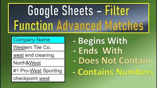 Google Sheets Filter Function Advanced Techniques