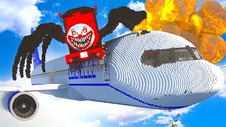 Choo Choo Charles CRASHED Our Plane in Teardown Multiplayer Mods!