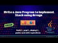 Stack Implementation Using Array | All Operations Explained | Code&Innovate
