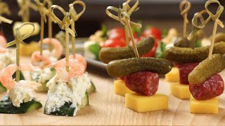 Канапе на праздничный стол (закуски для фуршета) на Новый год - 4 оригинальных варианта + бонус