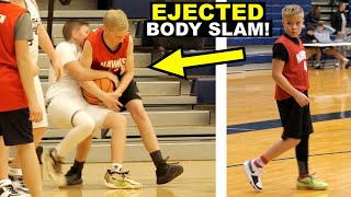 EJECTED AFTER BODY SLAMMING BASKETBALL PLAYER ON HIS HEAD! 🏀