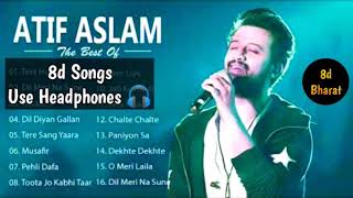 Atif Aslam 8d Songs/Audio ❤️| Best Hindi Mashup | 8d Bharat | Use Headphones 🎧