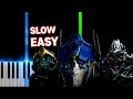 Transformers - Arrival To Earth | SLOW EASY Piano Tutorial