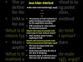 Java Main Method | Main Method in Java