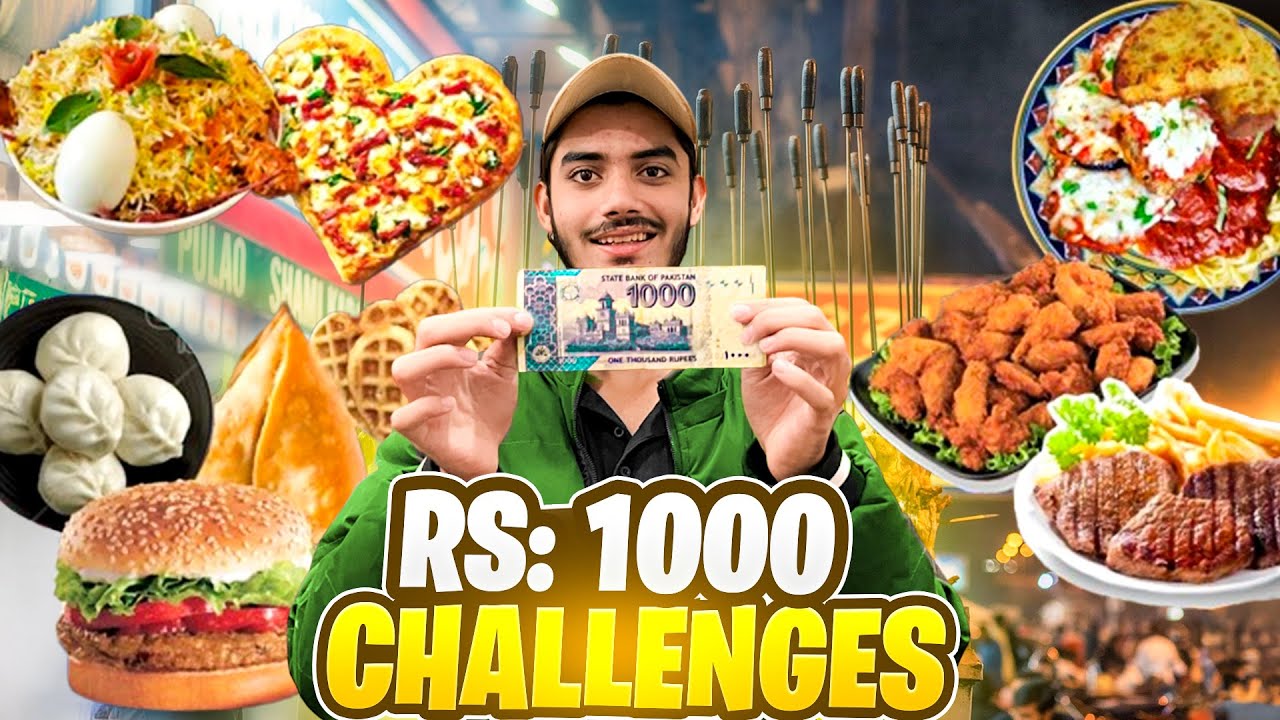 Rs 1000 Challenge In Food Street Youtube