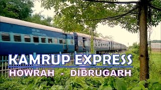 Howrah - Dibrugarh Kamrup Express speeding through Tetelia, Assam | HIGH SPEED WDM3A ALCo