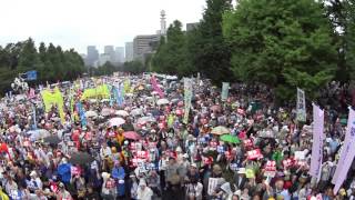 8月30日、安保法制反対の抗議活動／日比谷公園から国会前へ