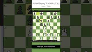 IM Eric Rosen vs GM Erigaisi Arjun | Titled Tuesday Grand Prix 2025 | Round 7 #chess #shorts