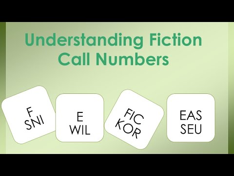 Do fiction books have call numbers?