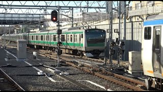 【相鉄JR直通線開通】開通日の西谷駅に到着する相鉄新横浜線や横須賀線に直通の埼京線E233系