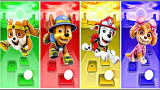 PAW Patrol: Rubble 🆚 Chase 🆚 Marshall 🆚 Skye 🎶 Tiles Hop EDM Rush