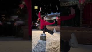 Tai chi performance in snow
