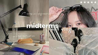 STUDY VLOG 🫗 midterms week, lots of studying, note taking and food