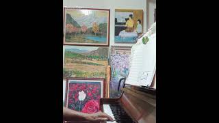 2021吳白露_畫家🌹Play Piano 組曲-愛河夜曲，河邊春夢，白鷺鷥 Taiwan Artist Lady selfie daily