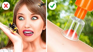 SUMMER OUTDOOR EMERGENCY LIFE HACKS || Ultimate Life-Saving Tips and Tricks by 123 GO! SERIES