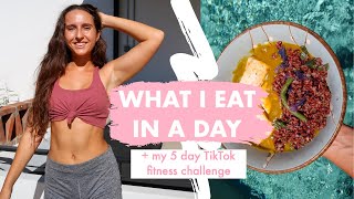 HEALTH VLOG: what I eat in a day & my 5 Day TikTok Fitness Challenge (back to school)