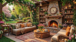 Morning Energy 🌞 Cozy Coffee Porch Ambience ~ Positive Spring Jazz Music for Great Moods, Relaxing