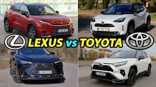 Toyota or Lexus? Toyota Yaris Cross vs Lexus LBX, C-HR & Corolla Cross vs Lexus UX & RAV4 vs NX