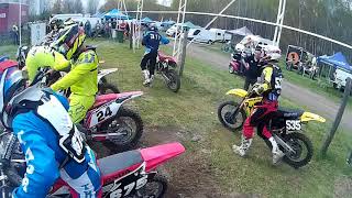 Nyáregyháza motocross OB 2018.04.15.    3.osztály MX1 és 2T open. 1 futam