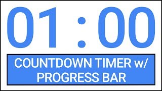 1 min Countdown Timer w/ Progress Bar #Timer #Countdown
