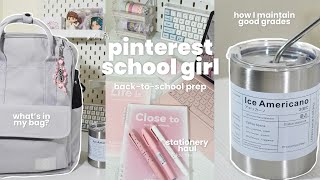 PINTEREST SCHOOL GIRL 📓🖇️ studying tips, stationery haul, back-to-school, notion setup \u0026 more