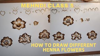 trending henna flower 🌺/mehndi class/simple mehndi design/henna tutorial #henna #mehandi #simple