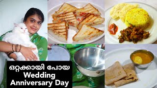 Vlog#17 😭ഒറ്റക്കായി പോയ Wedding Anniversary Day Vlog | Morning to Evening ​⁠