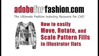 Move, Rotate, and Scale Patterns in Illustrator Flats/CADs for Fashion Designers ||Robin Schneider