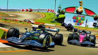 RACING F1 23 CARS AROUND MARIO KART TRACKS! - The F1 Mario Bros Cup