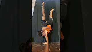 A circus acrobatic duo doing a press to a handstand together!