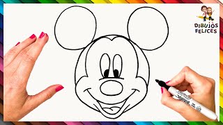 Cómo Dibujar A Mickey Mouse Paso A Paso - Dibujo Fácil De Mickey Mouse