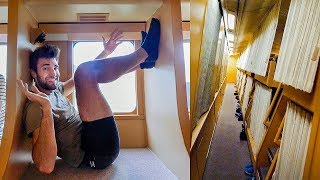 TRYING an OVERNIGHT CAPSULE HOTEL TRAIN in JAPAN!