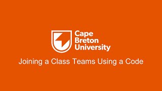 Joining a Class Team Using a Code