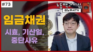 #73 노동백과시선, 임금채권 시효, 기산일, 중단사유