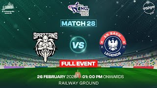 Match 28 - Spartans Vs SN Bagh Legends || NNDYM Cricket League 2025 at Railway Ground ||