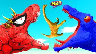 Rescue Animals From Dinosaur Spinosarus - Spiderman T-rex Rescue Dog In Jurassic World Animation