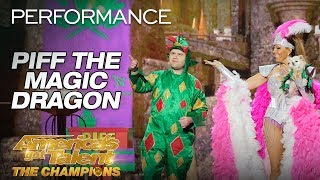 Piff The Magic Dragon: Hilarious Magician Shocks Heidi Klum - America's Got Talent: The Champions