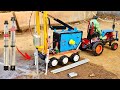 Diy tractor mini borewell drilling machine | submersible water pump | science project