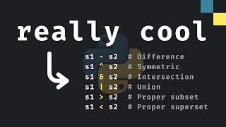 Cool Set Features No One Told You About In Python