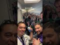 pilot in mid flight leads this eagles chant on the way to the super bowl in new orleans