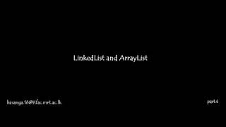Linked list and array list sinhala